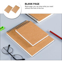 2 blocs de dibujo en blanco con encuadernación en espiral, portátiles, para estudiantes.