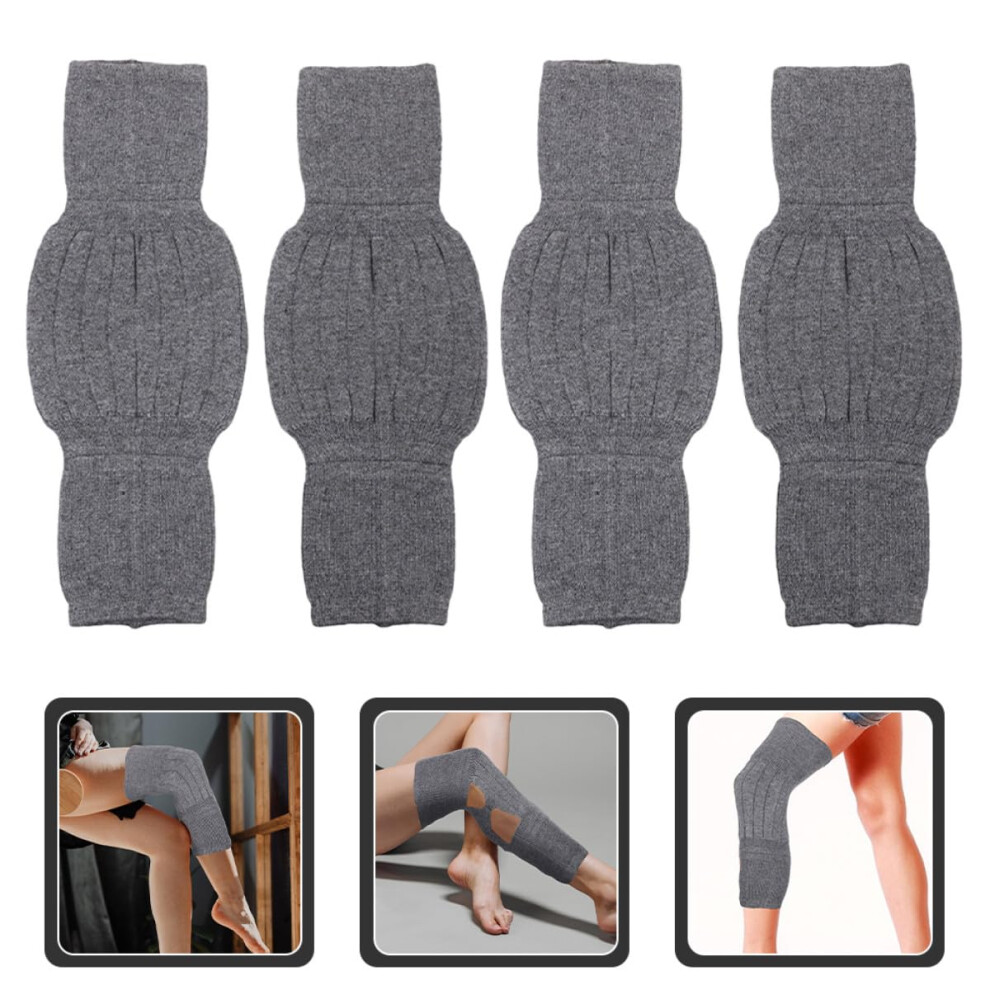 Hkhbjs 2 Pairs Leg Pads Knee Sleeves Multi-Function Sleeve With Good Elasticity Breathable Cashmere Wool Warmth