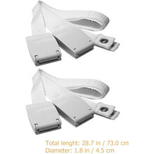 2 stuks witte anti-kantelriemen voor flatscreen-tv's en meubelankers