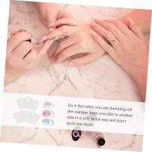Nagelkonst Silikon Stämpel 3 Set 9 St Röda Blå Stora Runda Nagel Stämpelplattor DIY Manikyrverktyg