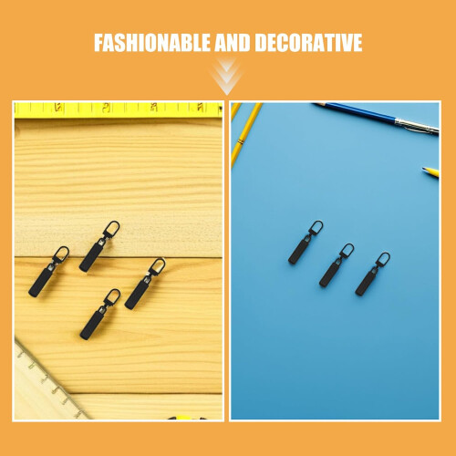 20pcs Zipper Head Pull Replacement Detachable Metal Zip Puller 2