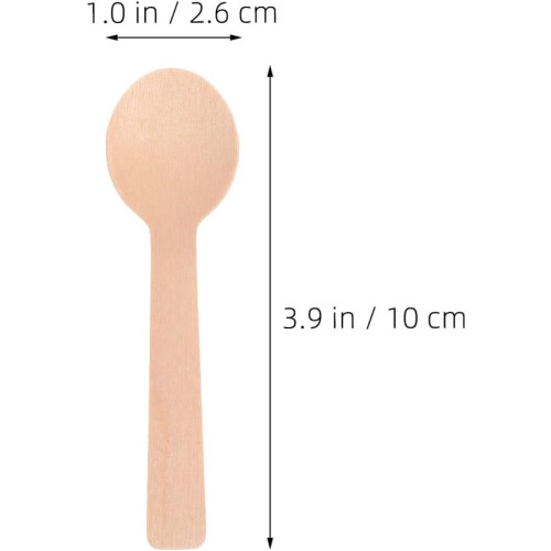 200 Stück Einweg-Holzlöffel, Mini-Eislöffel aus Holz 1
