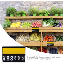 Présentoir à étiquettes de prix suspendu (lot de 3) pour supermarché, effaçable