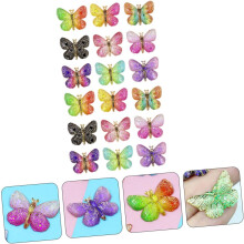 Bastelbedarf Schmetterlings-Dekorationen Bunte Harz-Accessoires 20-teiliges DIY-Zubehör