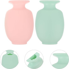 2er-Pack Wandvase aus Silikon, wiederverwendbar, verschiedene Farben, Blumenvase für Wohnzimmer und Veranden