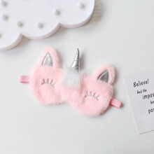 mascherine per dormire in peluche a forma di unicorno, leggere e comode.