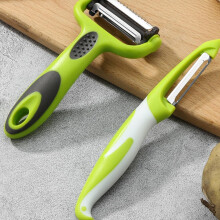 2 Stück Gemüseschäler, multifunktionales 3-in-1 Obstschälwerkzeug
