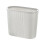 Slanke, gestreepte plastic afvalbak van 4 gallon (ca. 15 liter) wit 2