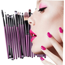 Set de 20 brochas profesionales para maquillaje de ojos, brochas naturales para sombras de ojos, varilla negra para aplicación.