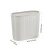 Slanke, gestreepte plastic afvalbak van 4 gallon (ca. 15 liter) wit 3