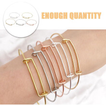 20 Stück DIY-Armbänder aus Metalldraht, verstellbare, dehnbare Armreifen für Schmuckherstellung und Bastelarbeiten, 5 Farben