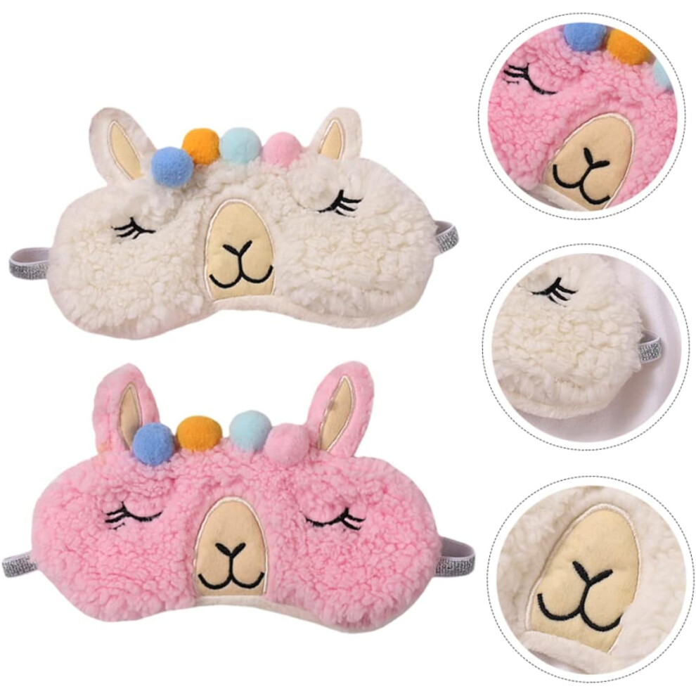Hkhbjs 2Pcs Plush Fabric Eye Masks For Sleeping And Flight Breathable And Lightweight Lightproof Eye Cover Sleep Helper
