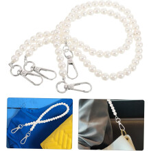 2 Stück Vintage-Perlen-Taillenketten mit DIY-Metallschnallen für Damenjeans, Hosen, Röcke und als Taschen-Perlenketten-Dekoration
