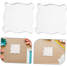 Lot de 4 blocs tampons acryliques pour scrapbooking et loisirs créatifs, matériau offrant un positionnement précis et une grande clarté.