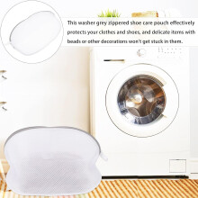 4 weiße Wäschesäcke aus Polyester für Feinwäsche mit viel Platz und Reißverschluss