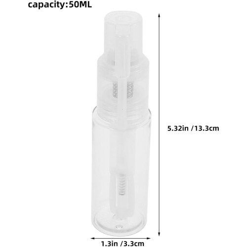 2 st plastsprayflaskor tom puderdispenser roterbar pip för hårglitter resor 1