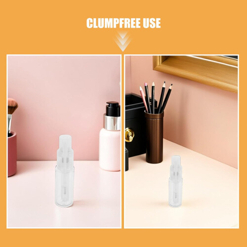 2 st plastsprayflaskor tom puderdispenser roterbar pip för hårglitter resor 2