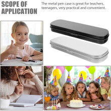 2er-Pack Metall-Stifteboxen für Teenager, kratzfest, flacher Deckel, für Büro und Schule