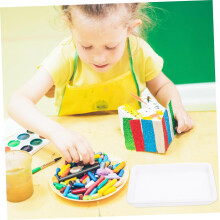 Set di 3 vassoi in plastica multifunzionali per esperimenti di pittura scolastica, realizzati in materiale PP.