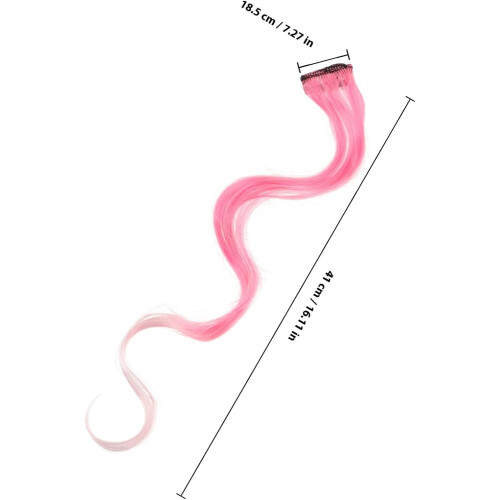 18 polegadas perucas de boneca curly 4pcs Gradient Color Set DIY Extensões de cabelo de boneca para artesanato e acessórios de estilo da cabeça 1