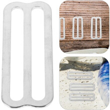 4 clip di fissaggio per cintura da immersione in acciaio inossidabile, 1,5 x 50 mm, con bordo curvo, accessori per immersioni subacquee.