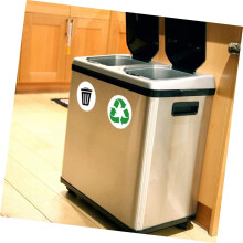 juegos de etiquetas de clasificación de basura, pegatinas ecológicas de reciclaje para contenedores de basura, etiquetas autoadhesivas.