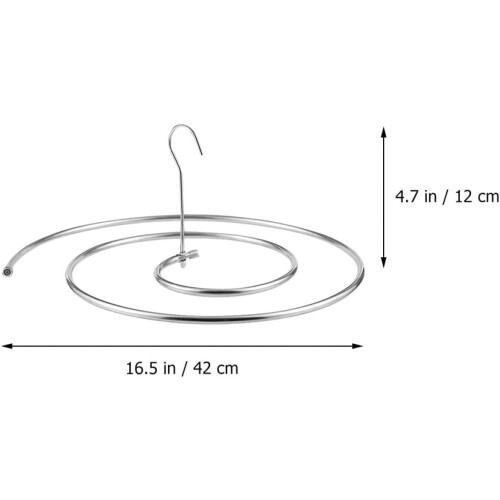 2pcs Drying Hanger Drying Rack 403cm Stainless Steel Spiral Lightweight Multi-Functional 1