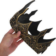 2pcs Pu Foam Golden Silver Medieval Crown Headband Men’s Cosplay Crown Decoration Party Headwear Accessories