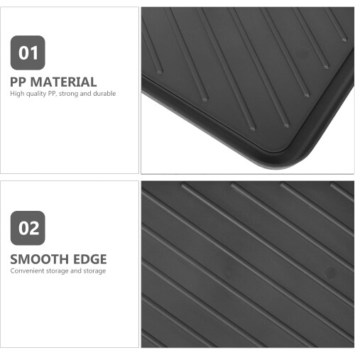 2pcs Boot Pad Bandeja Sapatos Bandeja 10 * 30 * 3.5cm Plástico resistente Fácil 2