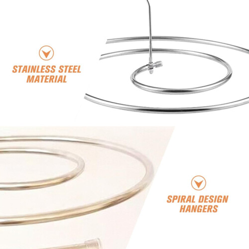 2pcs Drying Hanger Drying Rack 403cm Stainless Steel Spiral Lightweight Multi-Functional