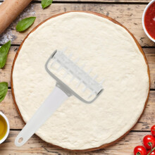 2 Stück Pizzateigroller mit Perforation und guter Hitzebeständigkeit, Backwerkzeug aus PP-Material