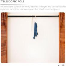 2 Stück Teleskop-Duschvorhangstange, ausziehbar, Mehrzweck-Duschvorhangstange, 30-50 cm