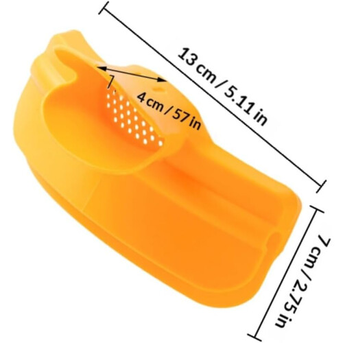 2pcs Pot Edge Deflector Pour Funnel Kitchen Funnel Gadgets Reusable Robust Yellow Silicone Strainer 1