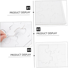4 blanco kleurpuzzels, doe-het-zelf graffiti-puzzels voor jongens en meisjes, zelf te tekenen voor knutsel- en logica-activiteiten.