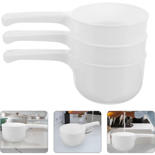 3-teiliges Set Wasserschöpfkelle, Badekelle, verdicktes PP, multifunktional