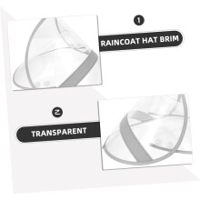 2pcs Raincoat Hat Brim Shield Rain Poncho Facial Protector Cap Brim Raincoat Accessory Replaceable Hat for Outdoor Use