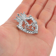 2pcs Vintage Brooch Crown Horse Shield Rhinestone Brooch for Men Women's Suit Coat Tie Dress Hat Accessories