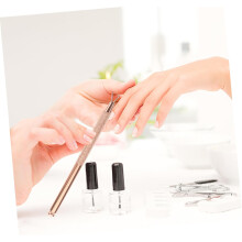 Cuticle Pusher with Positive Grip Stainless Steel 4 Pcs Triangle Head Nail Art Scraper