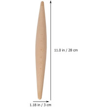 Set di 4 mattarelli in legno per impastare, con design antiaderente e bordi lisci e arrotondati, ideali per la cottura.