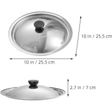 2 kpl ruostumattomasta teräksestä valmistettuja yleiskattilan kansia, vaihdettavissa 26 cm:n kattilasuoja 24–24,5 cm:lle