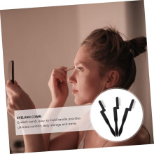 3-teiliges Set faltbarer Augenbrauenkämme und Wimpernbürsten, gebogen, schwarz, Mini-Augenbrauenpflege-Werkzeug aus Edelstahl