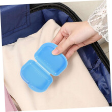2pcs Denture caixa de armazenamento retenedor caso portátil pequeno caso de retenedor viagem conveniente recipiente copo