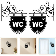 Lot de 6 autocollants WC humoristiques amovibles en PVC, pour la décoration de votre salle de bain.