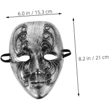 3 sztuki zabytkowych masek weneckich na całą twarz na imprezę kostiumową na Halloween, straszne maski retro, rekwizyt do fotografii