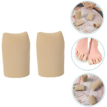 2 Stück atmungsaktive Zehenschutzüberzüge, schlankes Design, weiche Zehenschutzhüllen aus Silikon-Nylon reduzieren Druck und Reibung