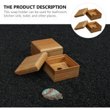 2er-Set Reise-Seifenschalen aus Bambus mit kreativem Design und glatten Kanten