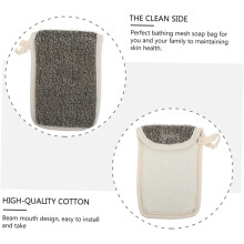 2pcs Black Foaming Soap Bath Storage Pouches for Small Soaps for Bathroom Storage and Scrubbing