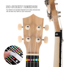 3 db gitár ujjvezető matrica ukulele fogólap jegyzettábla öntapadós papír vegyes színű könnyen felhelyezhető