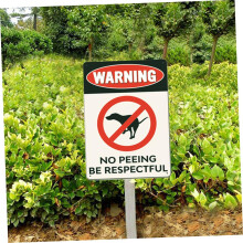 3-teiliges Set Vintage-Gemälde: Warnschild „Hundeschild“ für Garten und Rasen – „Nicht gucken“-Warnschild