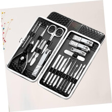 Set di 21 tagliaunghie in acciaio inossidabile, strumento ergonomico di precisione per manicure e pedicure.